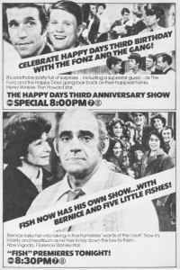 ABC Annonces the debut of "FISH" in TV Guide February 5 1977