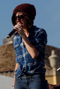 Christina Grimmie at the Citadel Tree Lighting