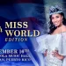 70th Miss World Pageant Final to Air Live on Thursday, December 16 @ 7PM ET / 4PM PT