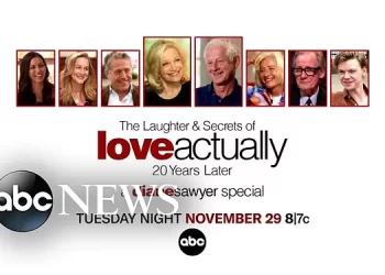 ABC News Anchor Diane Sawyer Has Primetime Special to Mark the 20th Anniversary of the Making of the Holiday Classic Movie “Love Actually” [VIDEO]