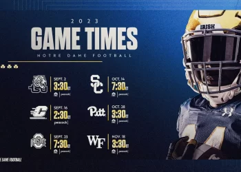 NBC Sports’ 2023 Notre Dame Football Schedule Headlined by Primetime Matchups vs. Ohio State and USC on NBC & Peacock